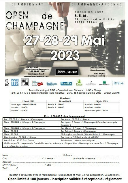 Open de Champagne, Reims, 27-29/05/2023