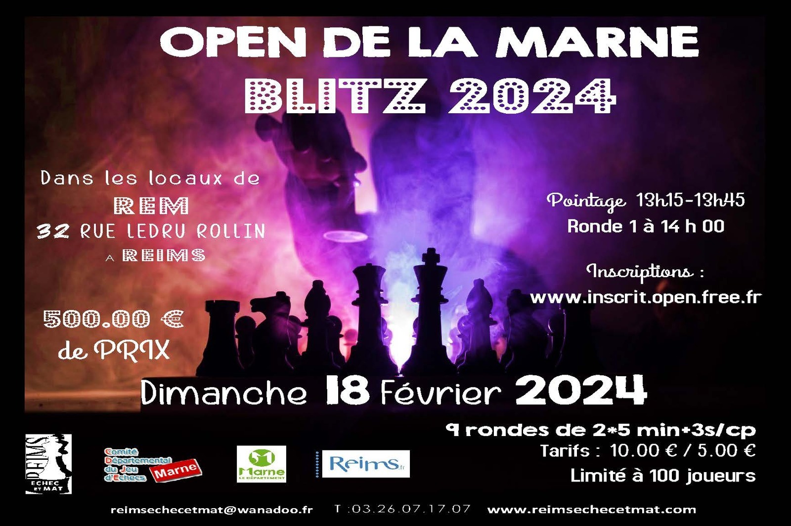 Open de la Marne de Blitz, Reims, 18/02/2024
