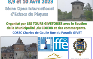 6ème Open International de Pâques, Givet, 8-10/04/2023