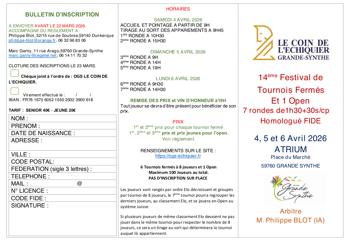 14eme Festival de Tournois Olympique Grande Synthe