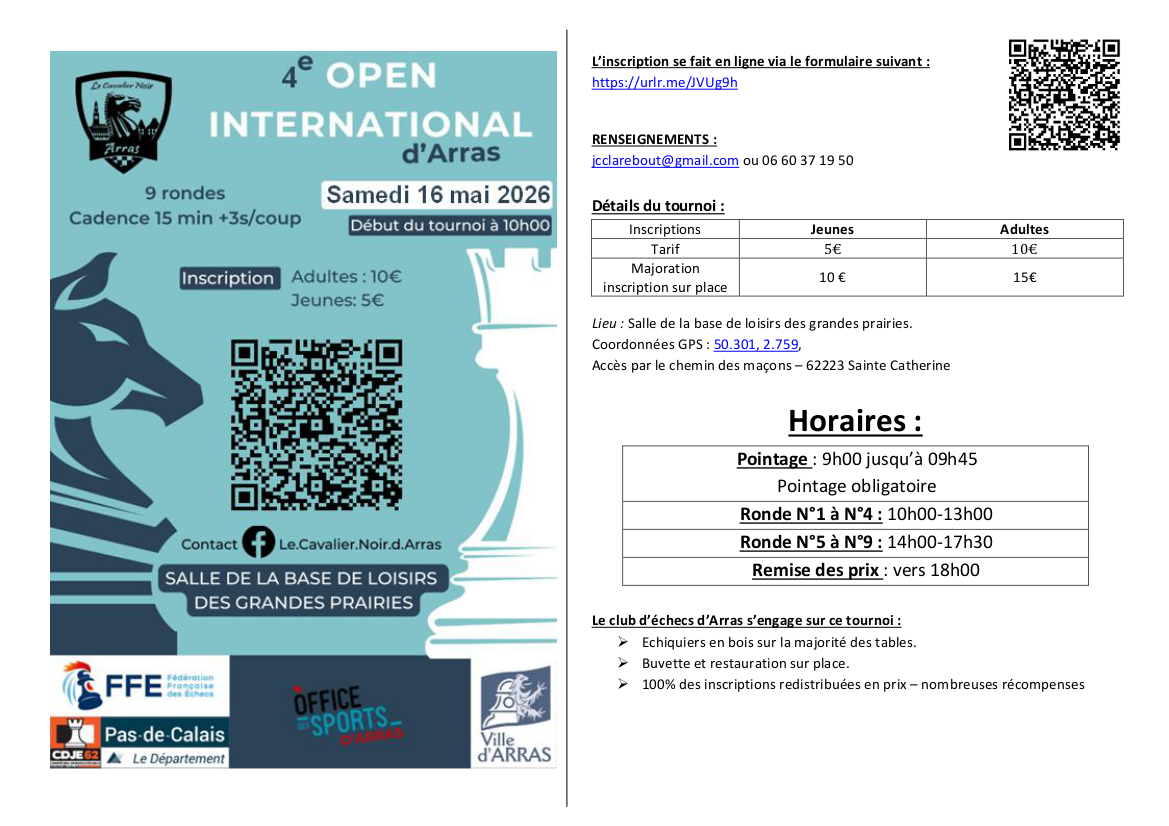 4ème Tournoi rapide d'Arras