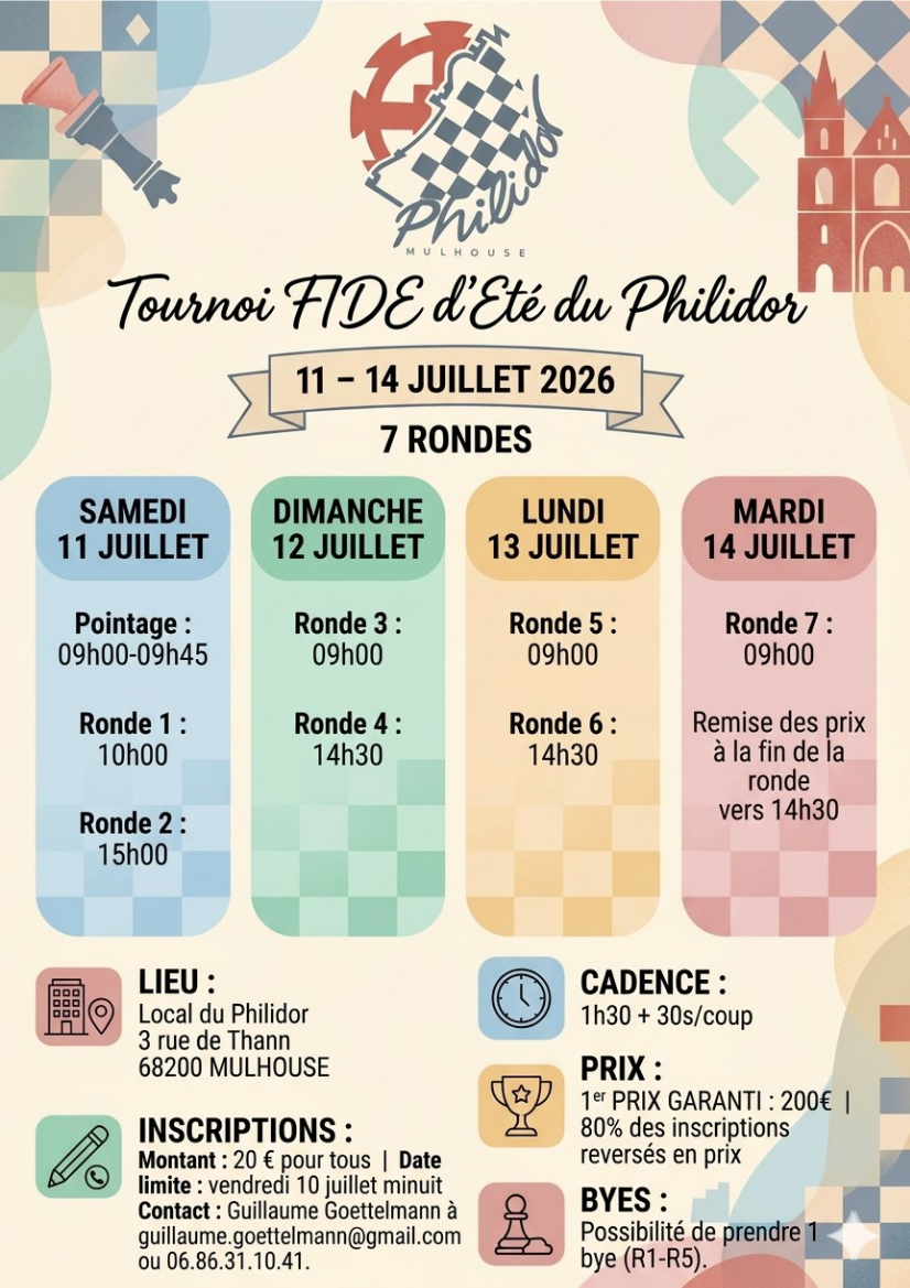 Tournoi FIDE d'Eté du Philidor