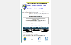 23ème Open International de Pâques Saint Dié des Vosges