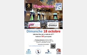 Checkmate Cancer : 21ème Rapide Club 608 - Paris 15ème