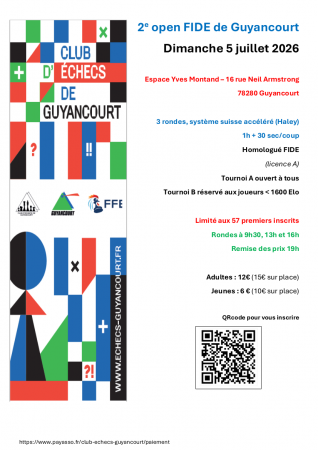 2ème Open FIDE de Guyancourt