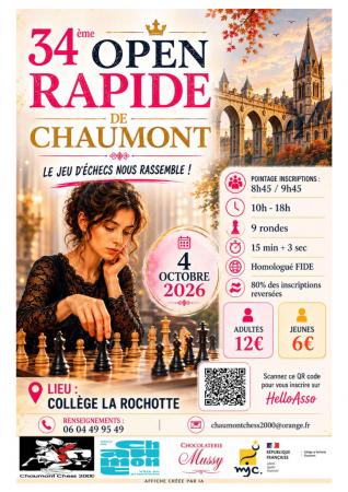 34ème Open rapide de Chaumont