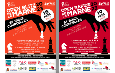 Open de la Marne, Blitz 18/03/2023 et Rapide 19/03/2023, Saint-Brice Courcelles