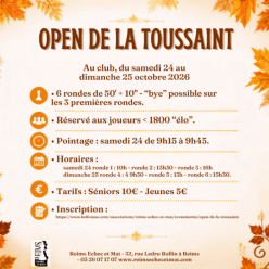 Open de la Toussaint, Reims, 24-25/10/2026