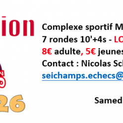 16ème Rapide de Seichamps Echecs