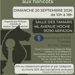34ème Open Arpajonnais de la foire aux haricots