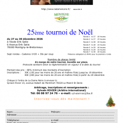 25ème Tournoi de Noël de Montigny